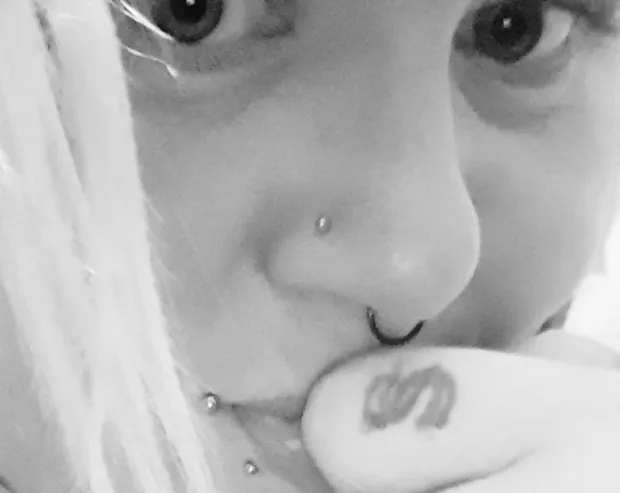 Blue eyed candy girl