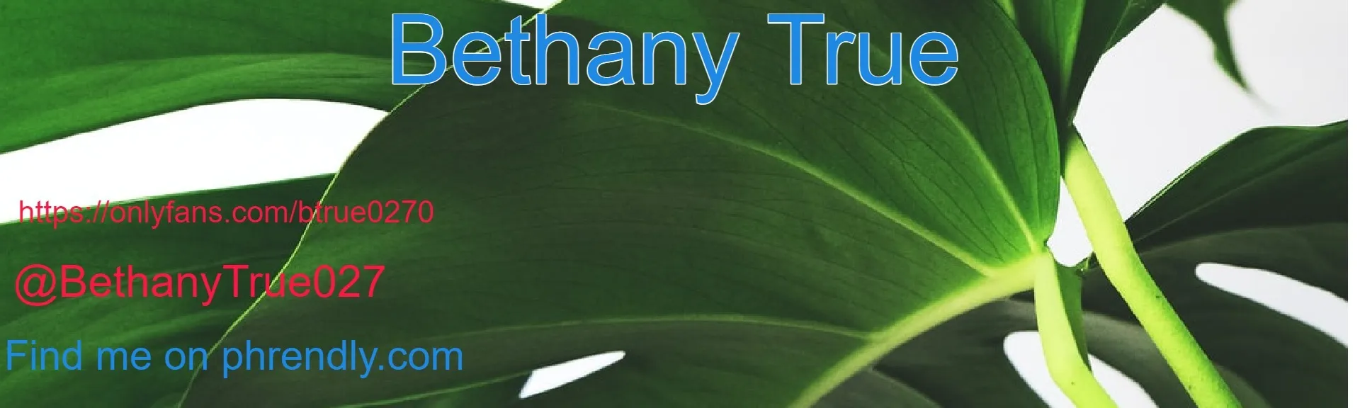 Bethany True OnlyFans header