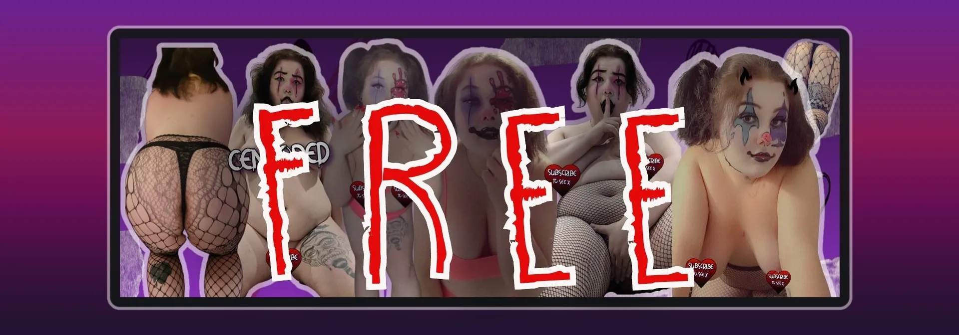 FREE Chubby Clown Girl Raven Morningstar OnlyFans header