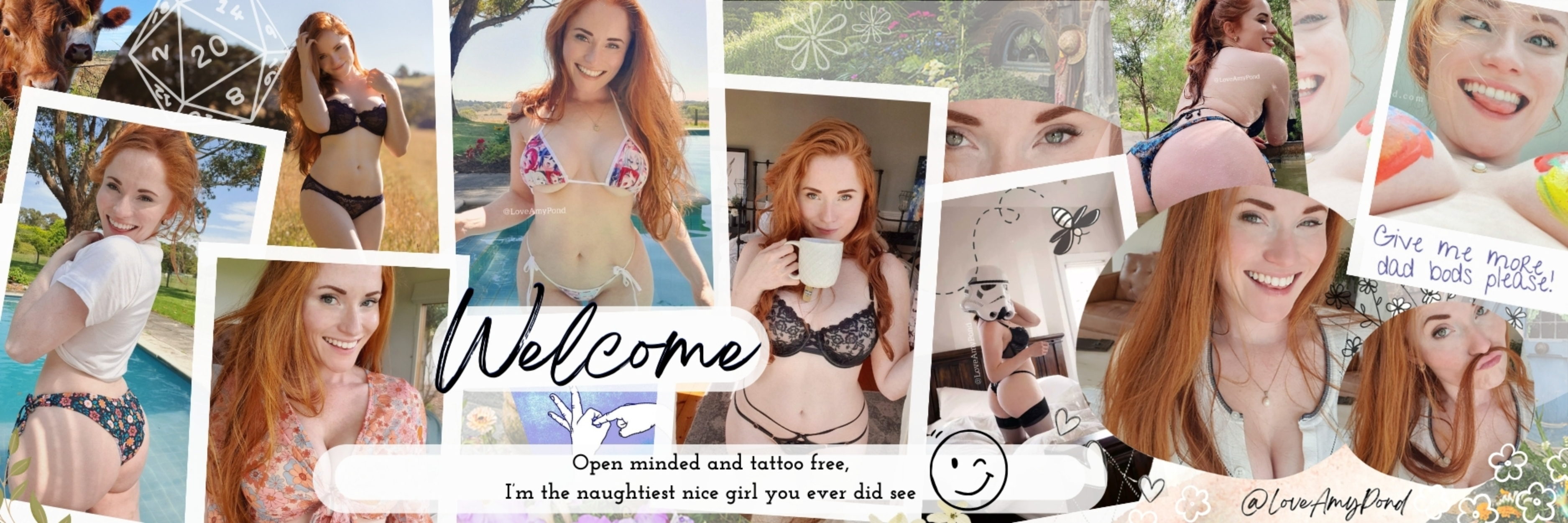 LoveAmyPond 😜 your genuine happy redhead OnlyFans header