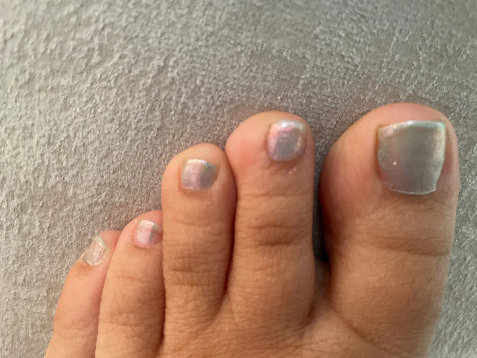 Hardworking cute tootsies