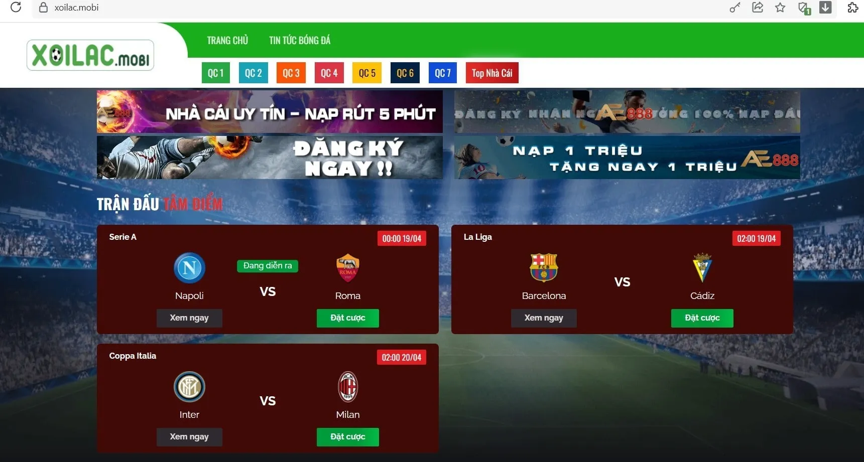 Xoilac TV OnlyFans header